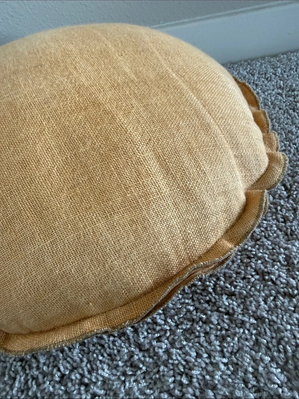 Lulu and Georgia Arlo Yellow Round Accent Pillow 14” Dia